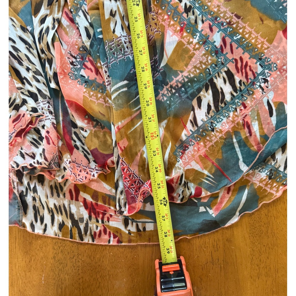 NWT Spy Zone Exchange Diva Distorted Tropical Animal Maxi Dress Wrap V-Neck Sz S - Picture 10 of 10